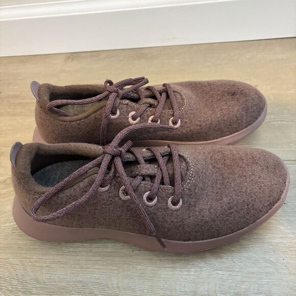 Allbirds Wool Runners Women's 8 Wide Mauve Heather Merino Wool Sneakers - Picture 2 of 15